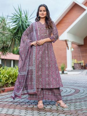 Shivay 3pcs wholesale kalamkari kurti fabrics material in coimbatore